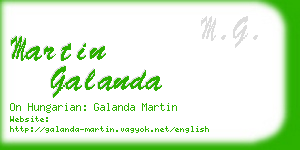 martin galanda business card